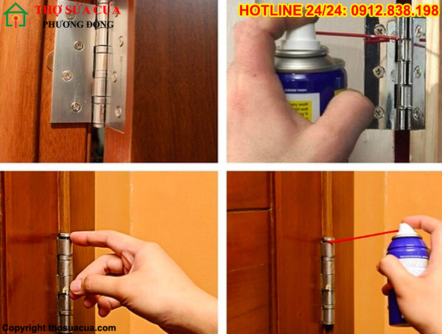 Cách tẩy vết ố rỉ sét trên bản lề cửa