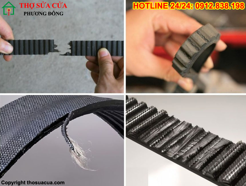 Cửa kính tự động bị trượt dây curoa