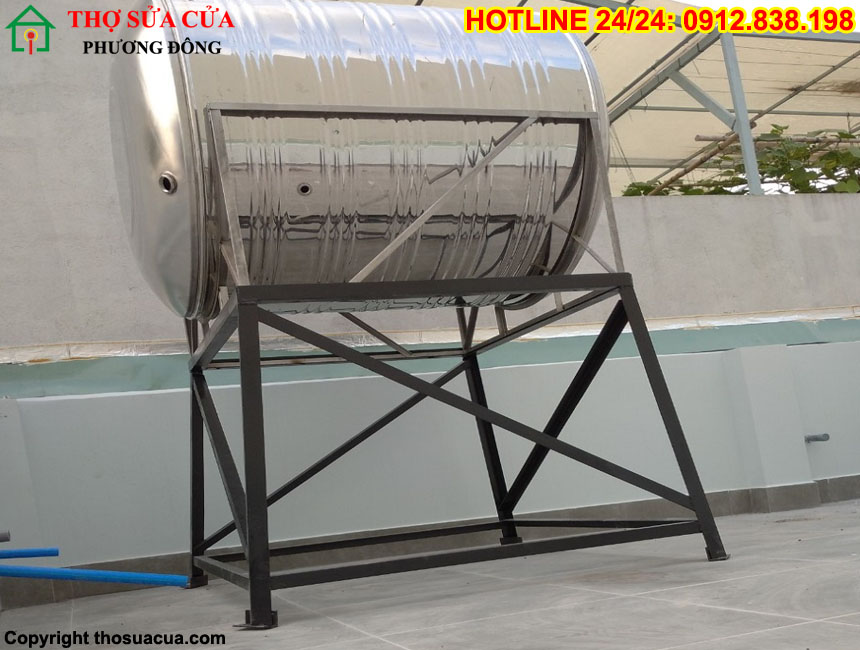 Hàn phục hồi chân đế bồn nước inox