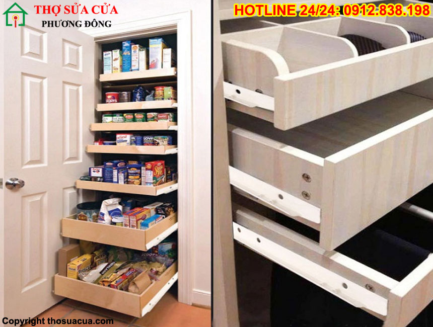 Tủ cửa lùa bị kẹt ray