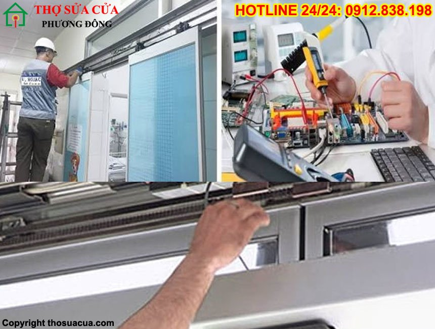 Cửa kính tự động không có điện