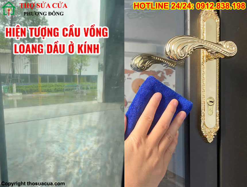 Cửa kính cường lực bị váng cầu vồng