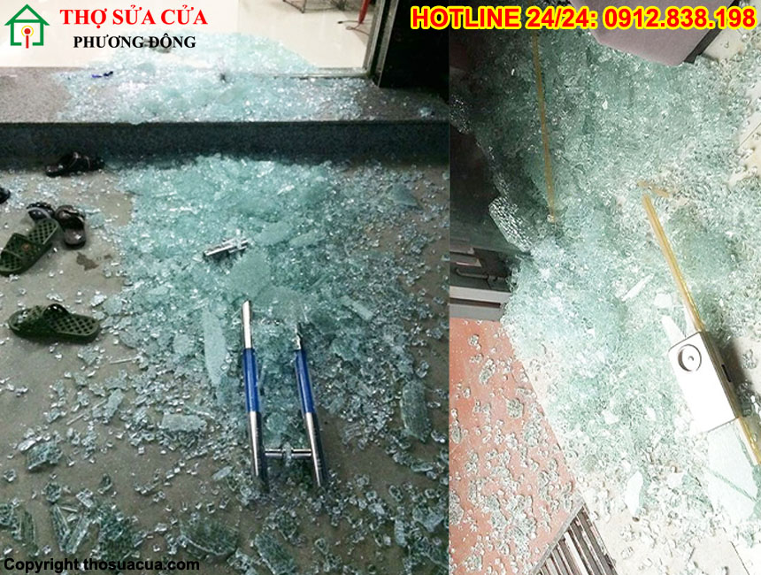 Cửa kính cường lực tự vỡ