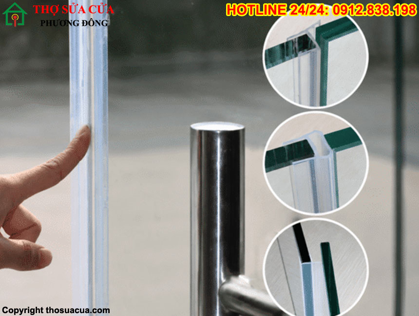 Gioăng cửa kính cường lực bị bong
