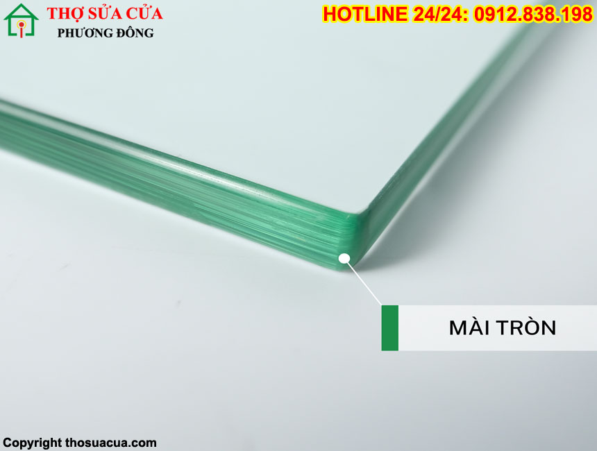 Các kiểu mài cạnh kính