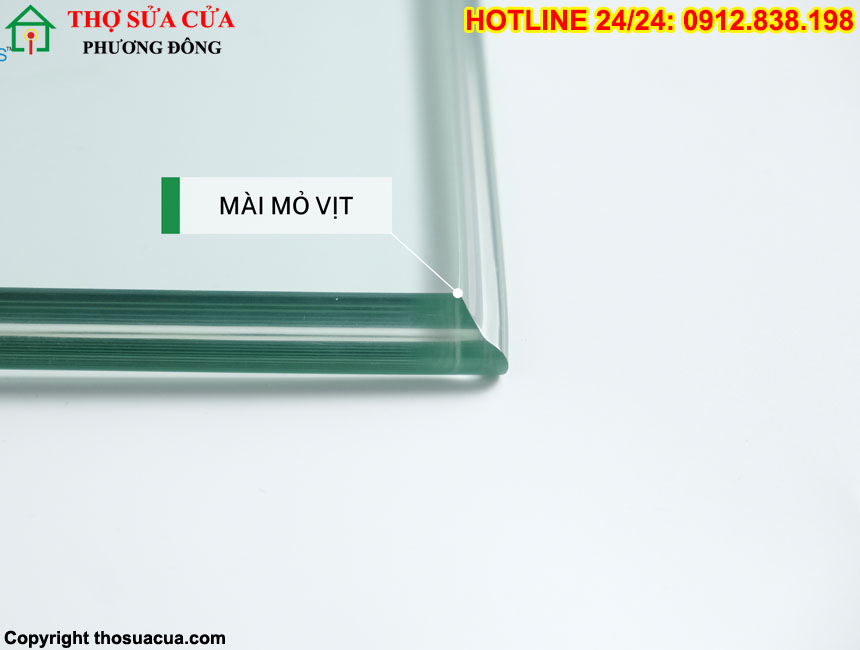 Các kiểu mài cạnh kính