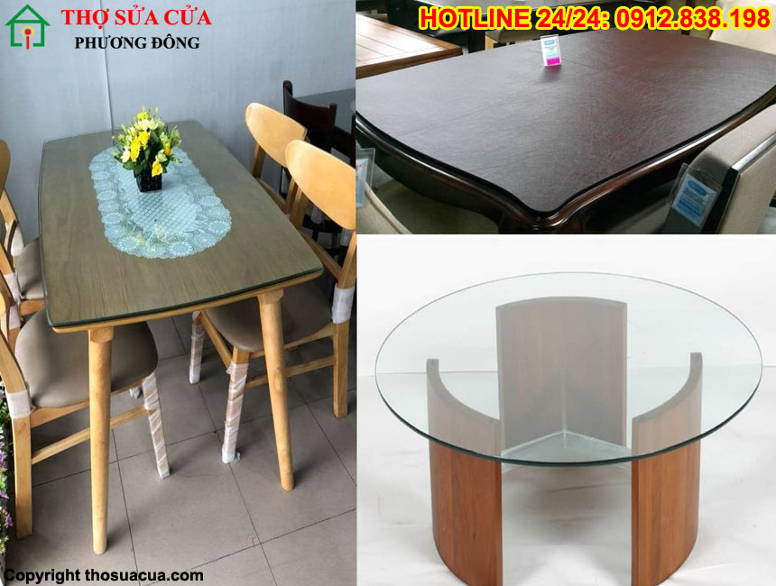 Các loại kính mặt bàn